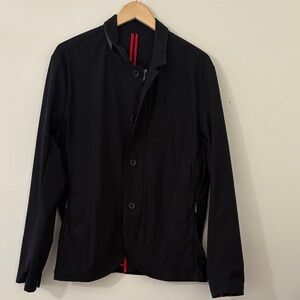 Lululemon Men’s Nonstop Blazer Black Reflective Cycling Jacket Red Size Medium